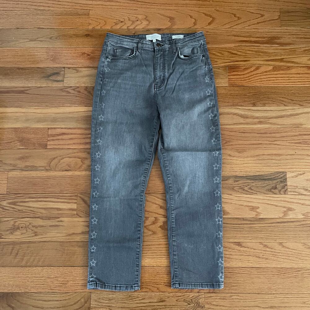 Current Elliott Women 32 Straight Leg Jeans Luna Star Original Cigarette Stretch